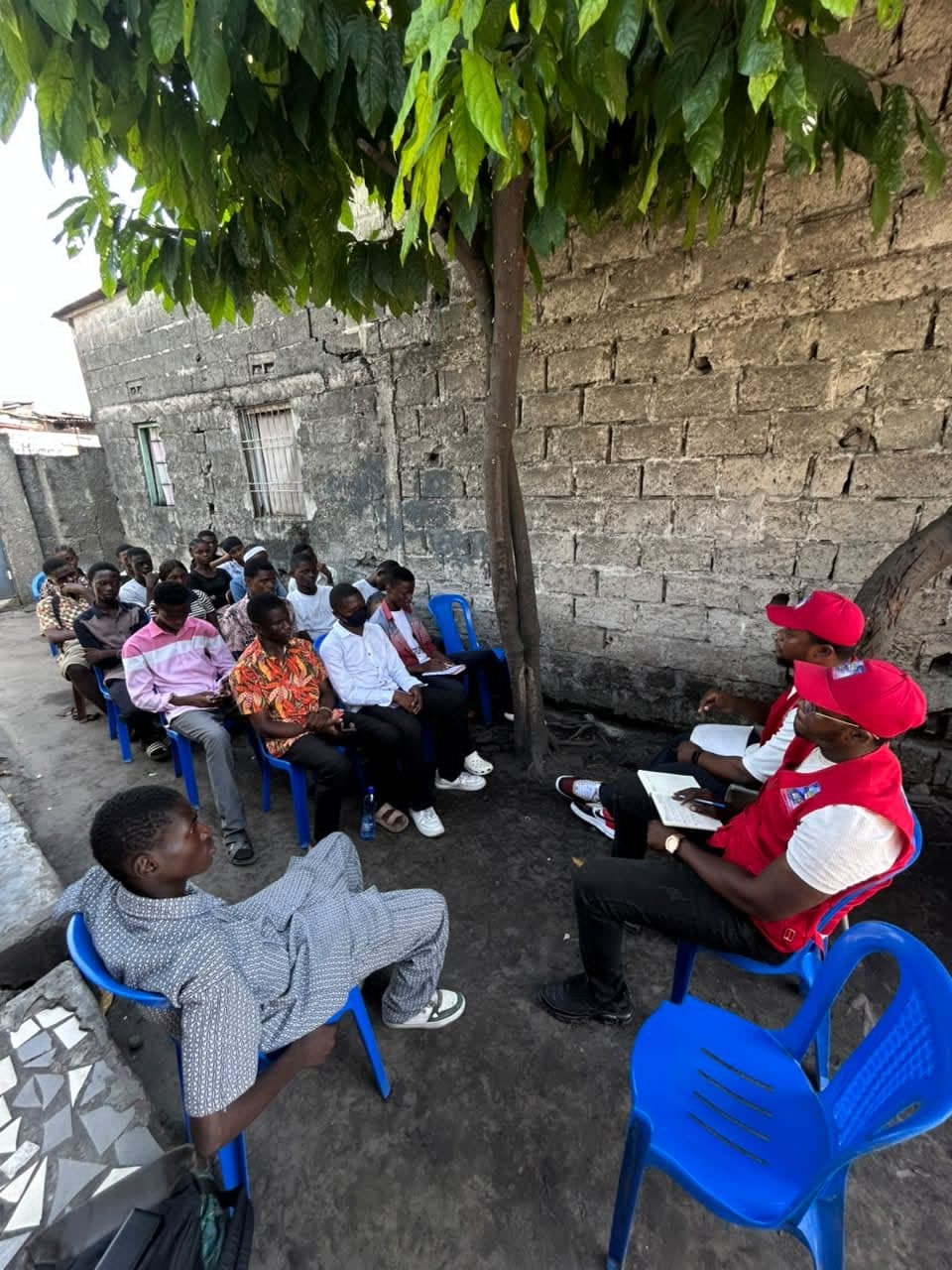 Briefing des équipes avant l'événement